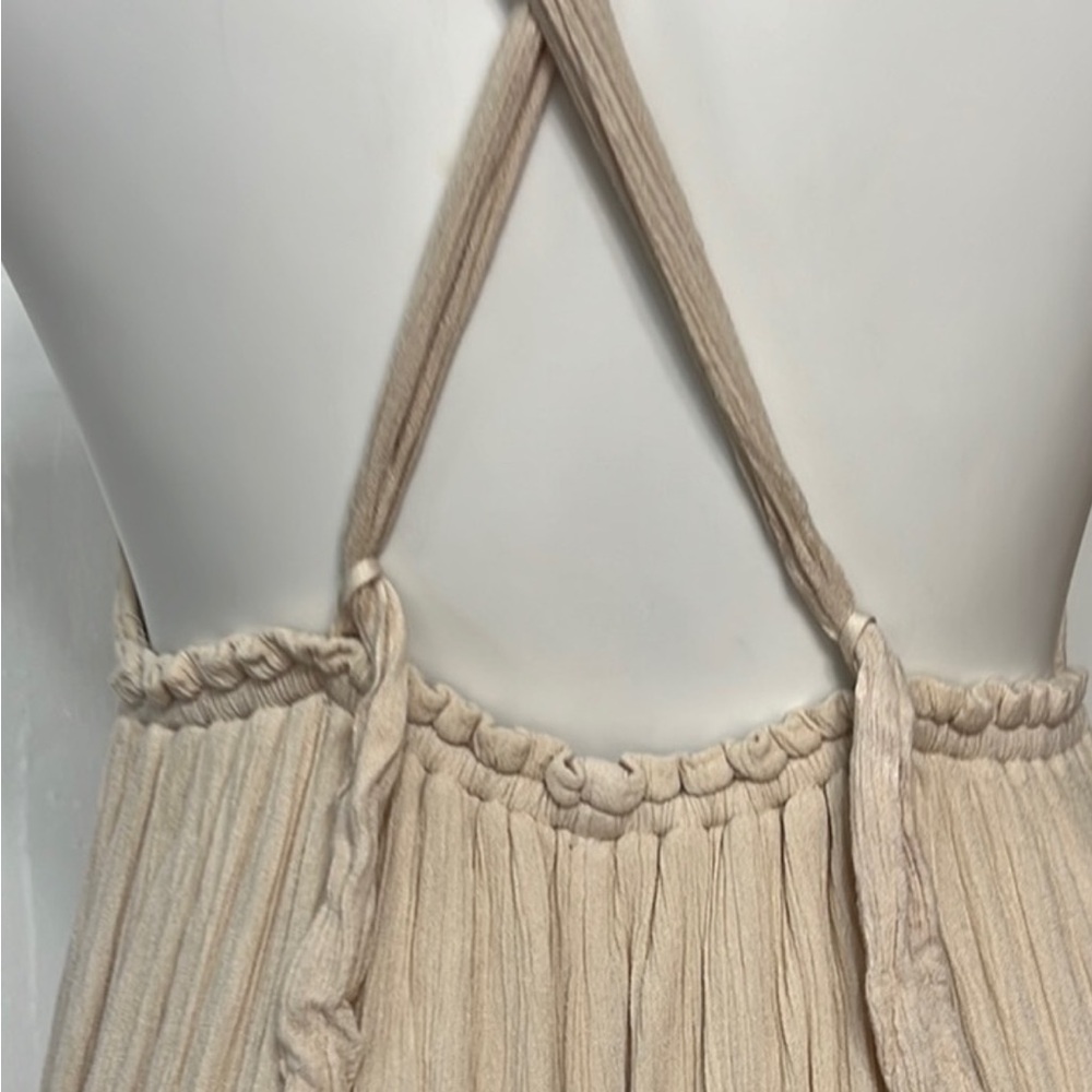 EUC- Free People Size -L Cream Maxi Dress - Picture 6 of 9
